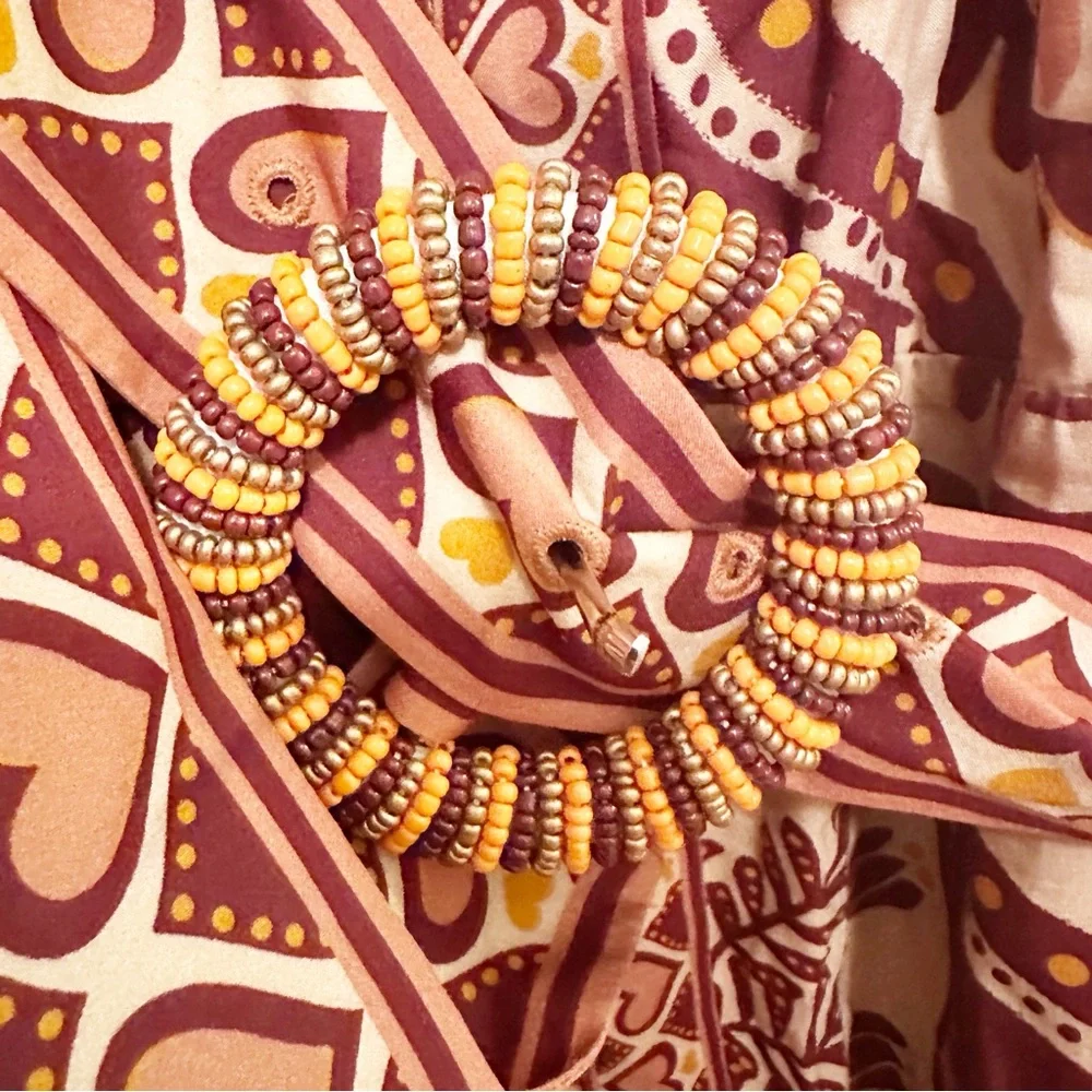 Anthropologie Brown and Tan Patterned Mini Dress - Picture 8 of 9